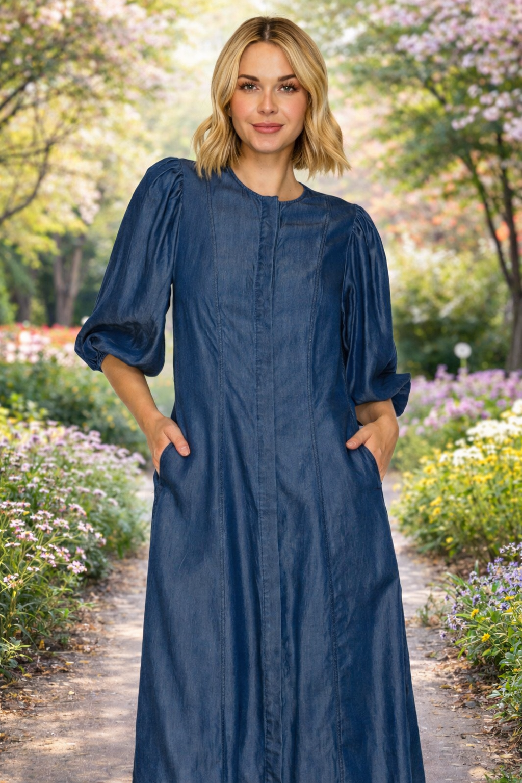 Chambray Denim Dress