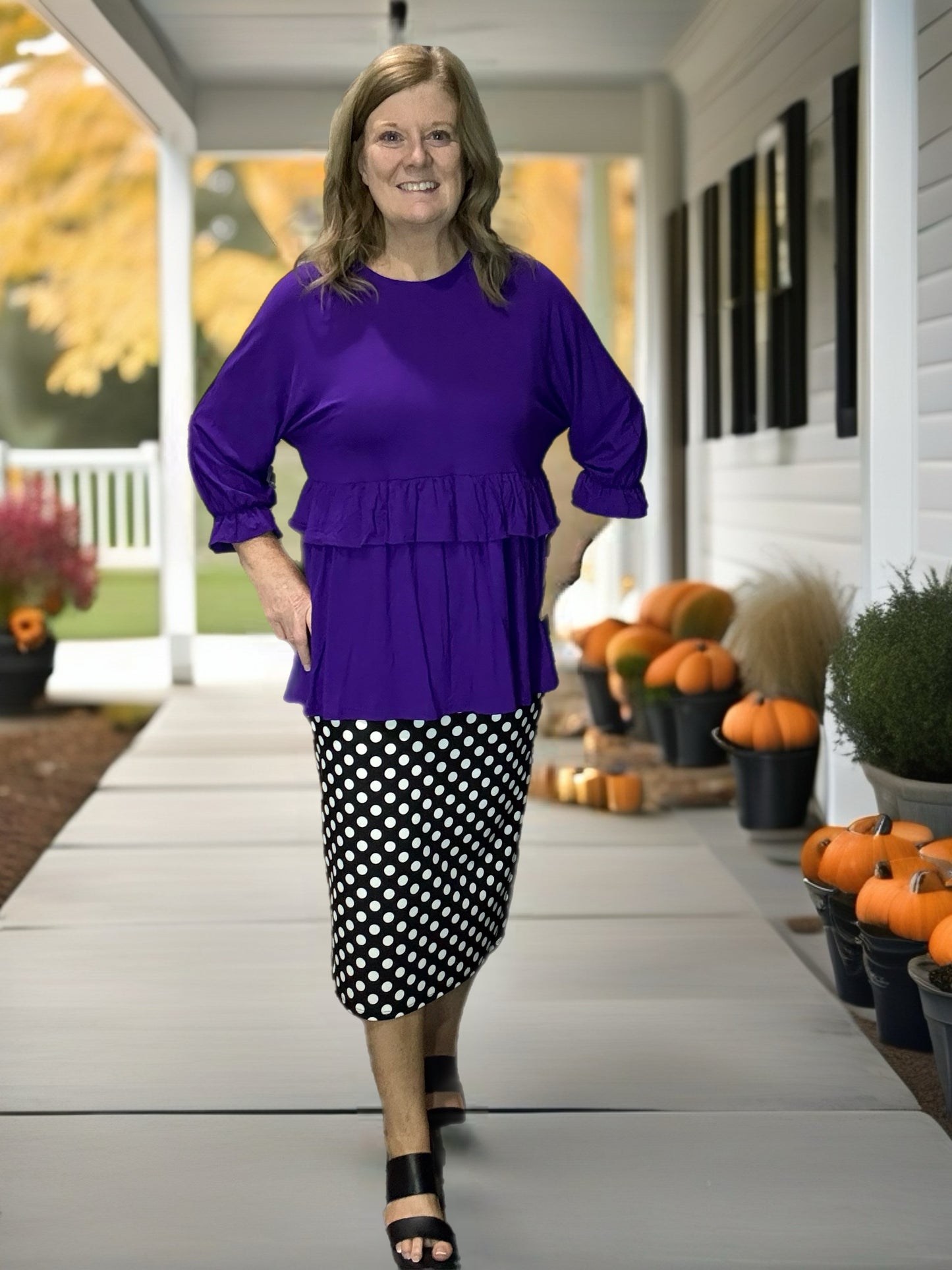 Purple Baby Doll Tiered Tunic
