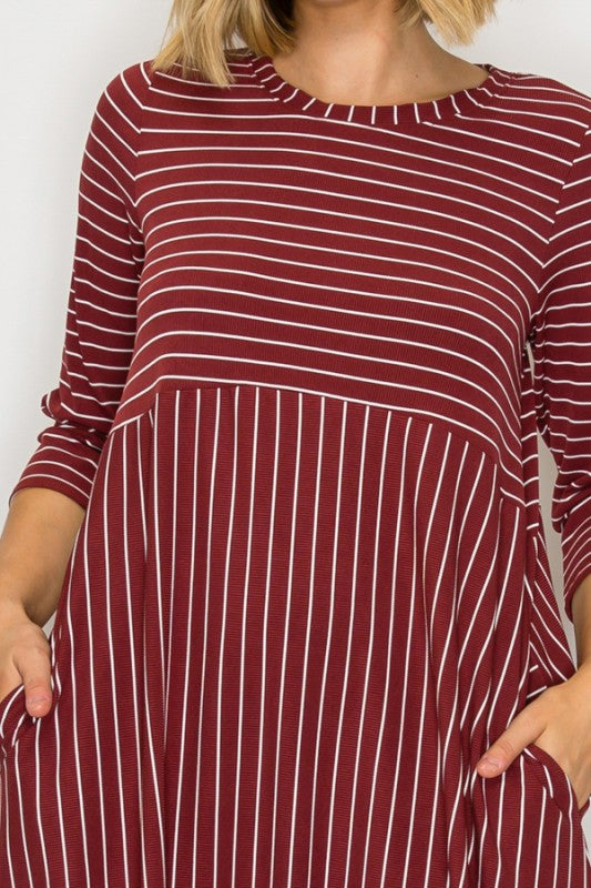 Haley-Striped Dress-6 Colors