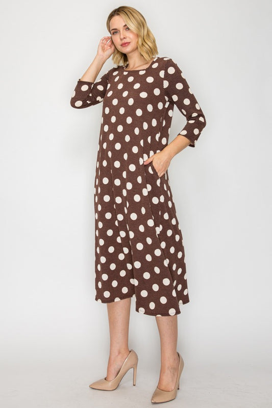 Brown Polka Dot Dress