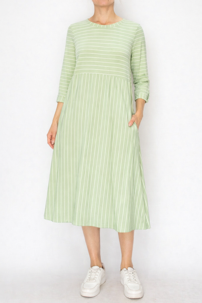 Haley-Striped Dress-6 Colors