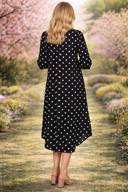 Polka Dot Hi Low Dress