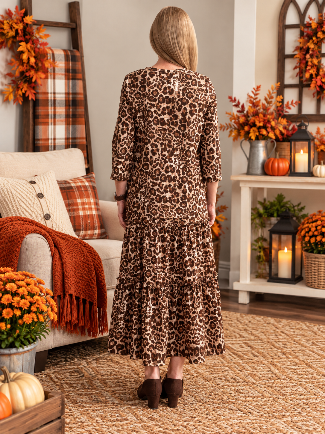 Liza Leopard Skirt Set