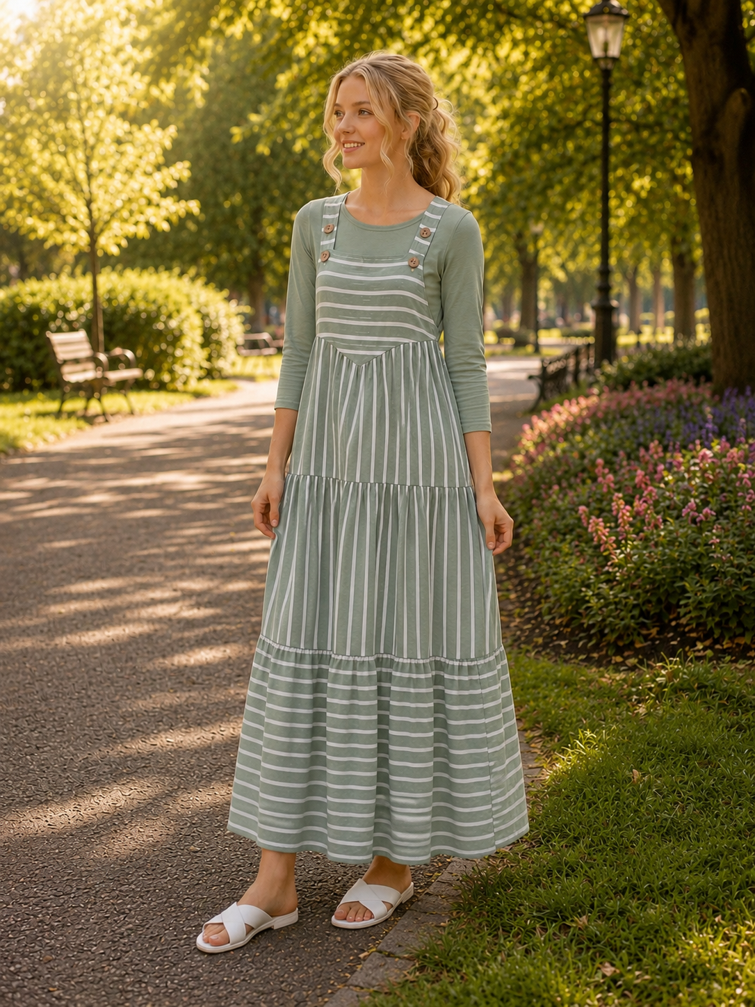 Sabrina Overall Jumper Dress-Sage Small-Large arriving 8/11/26