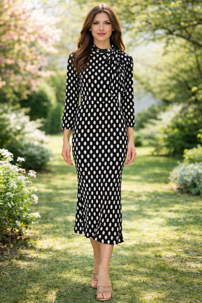 Polka Dot Bodre Tunic-2Colors