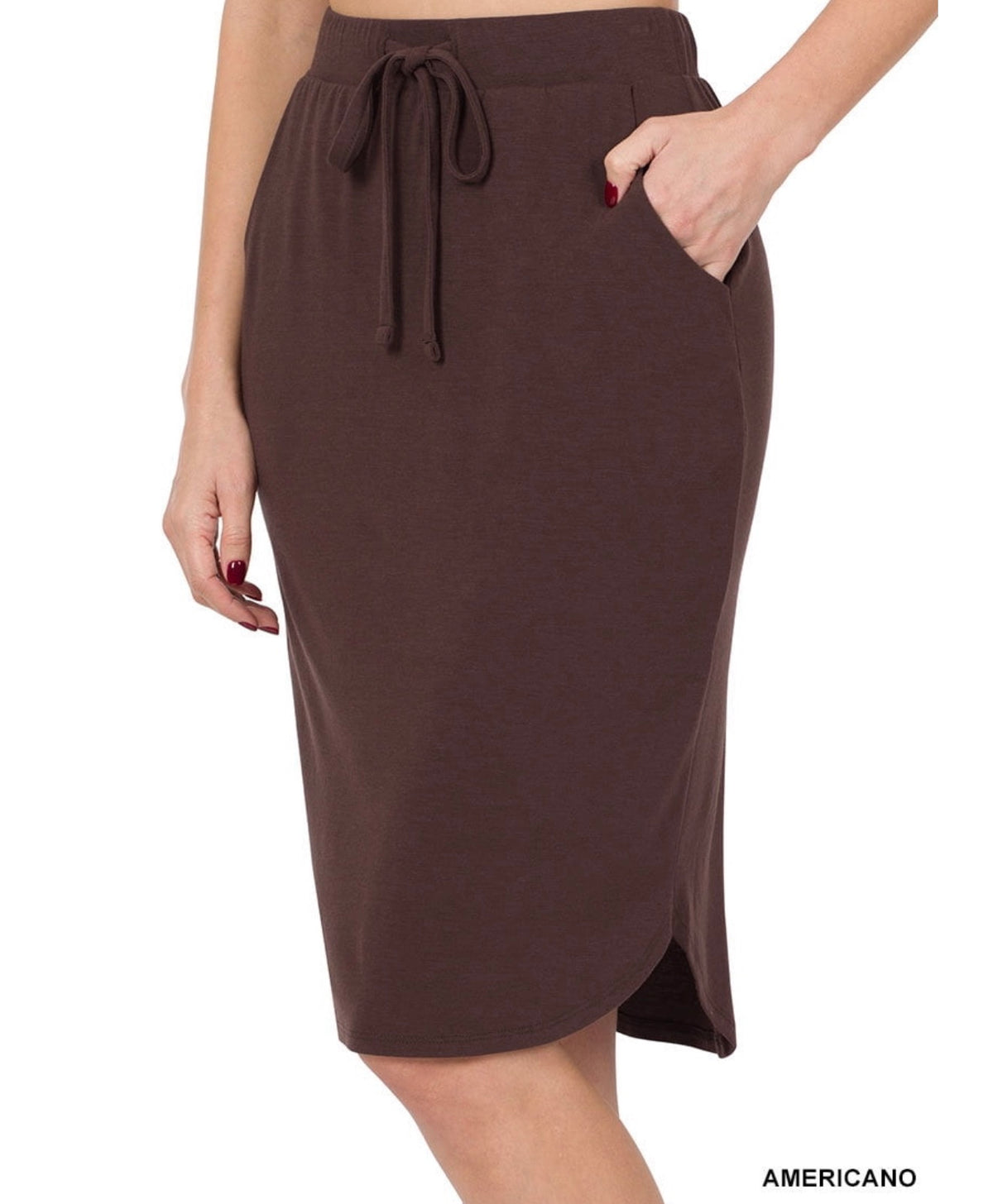 Zenana Tulip Hem Skirt-Final Sale