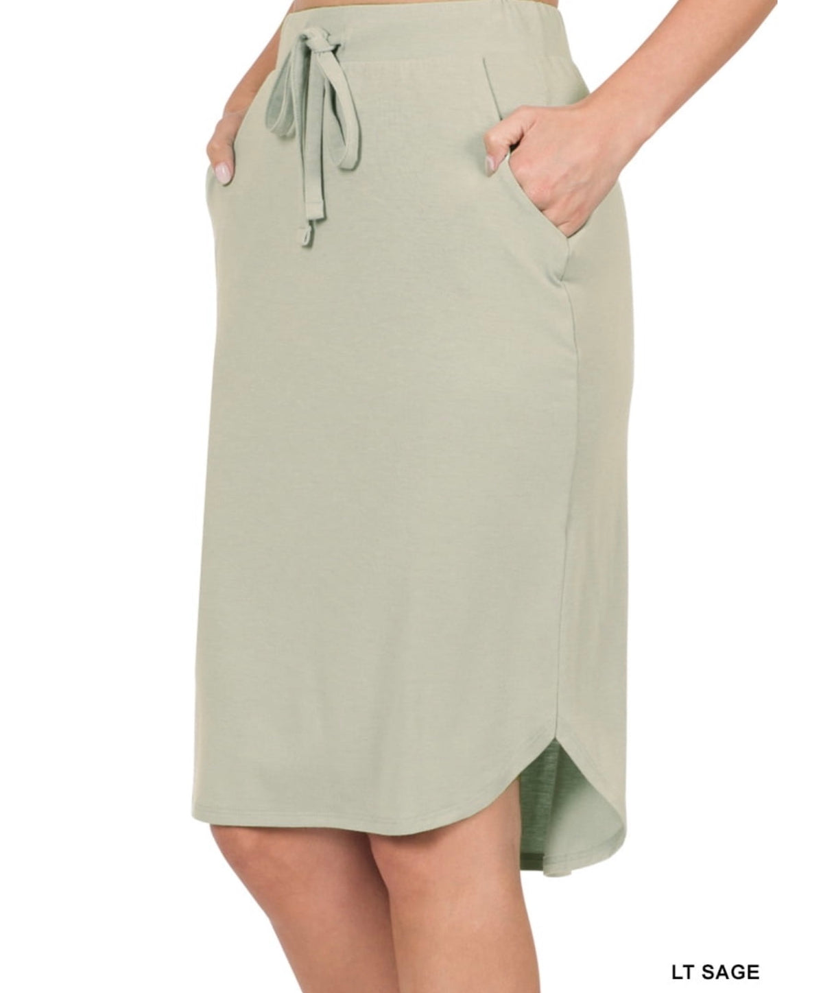 Zenana Tulip Hem Skirt-Final Sale