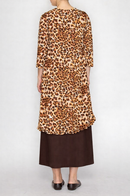 Sarah Leopard with sparkles Hi Low Tunic