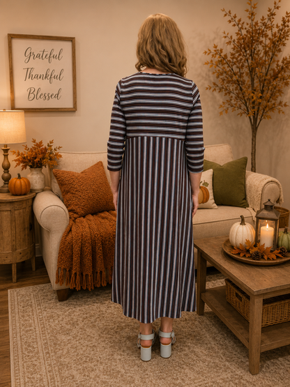 Haley-Striped Dress