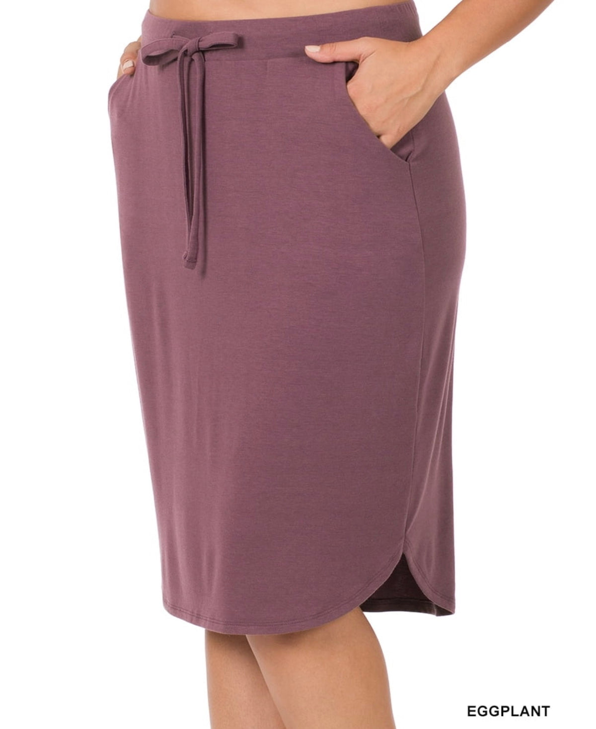 Zenana Tulip Hem Skirt-Final Sale