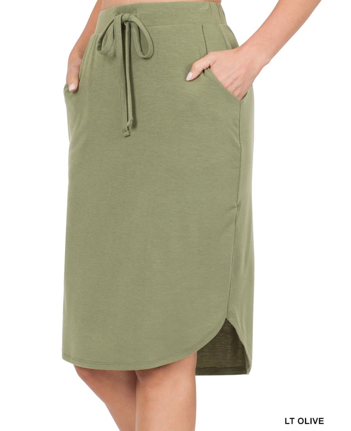 Zenana Tulip Hem Skirt-Final Sale
