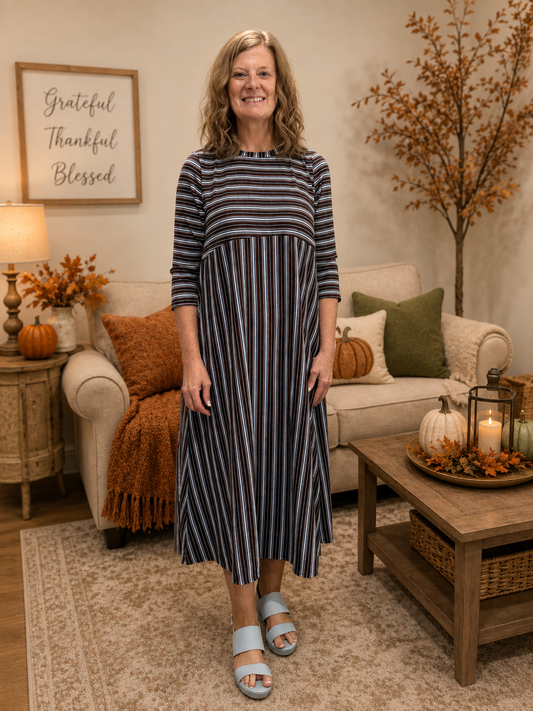 Haley-Striped Dress