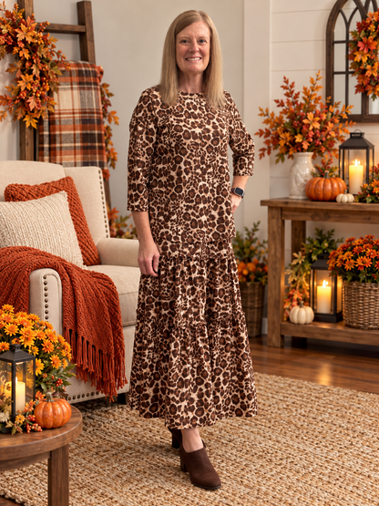 Liza Leopard Skirt Set
