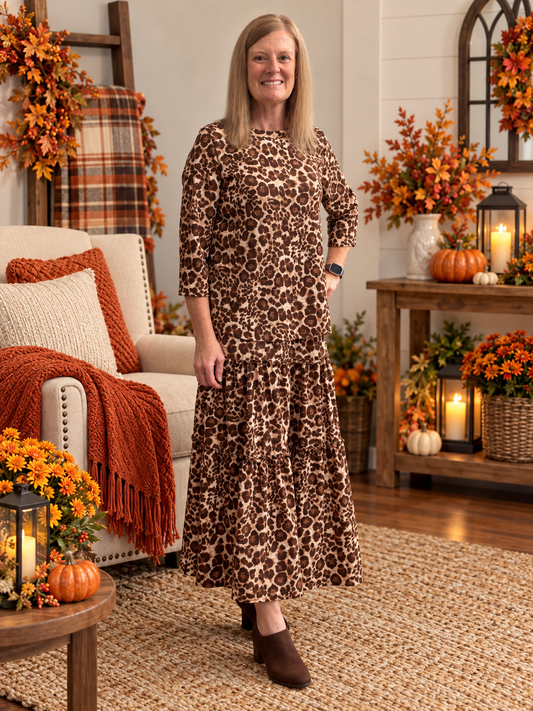 Liza Leopard Skirt Set