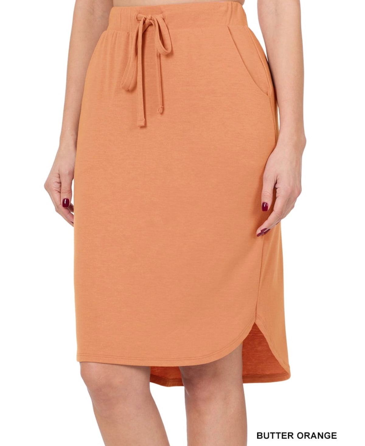 Zenana Tulip Hem Skirt-Final Sale