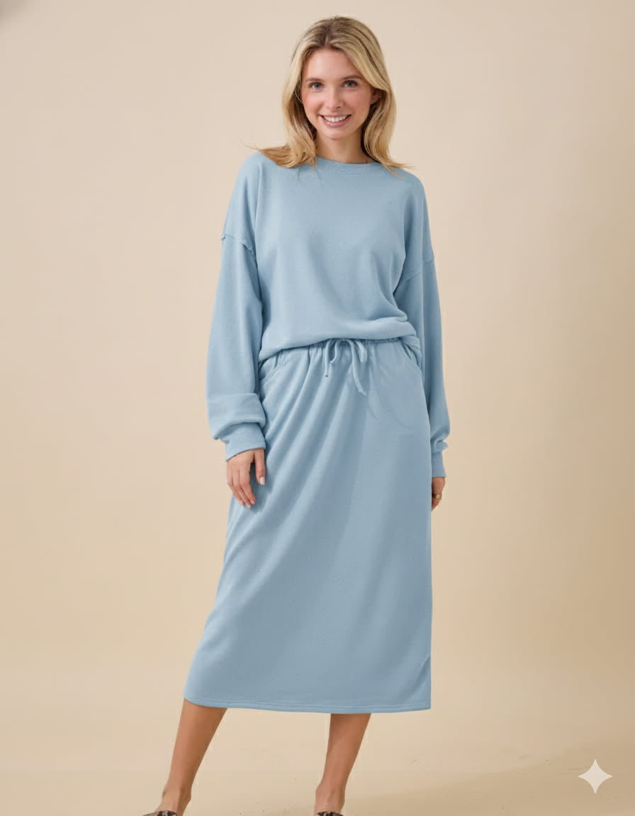 French Terry Skirt-Final Sale No Returns or Exchanges