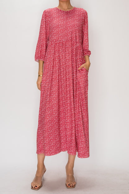 Holland Red Floral Dress