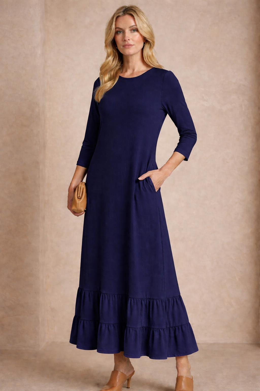 Opal Dress-Navy
