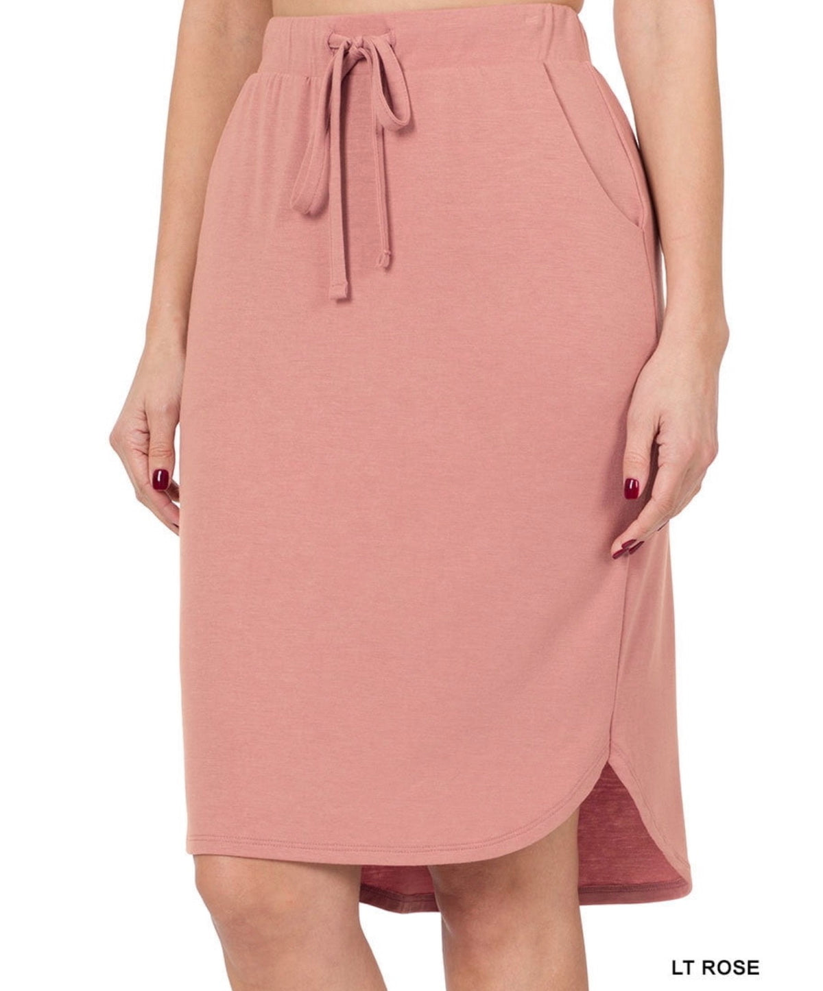Zenana Tulip Hem Skirt-Final Sale