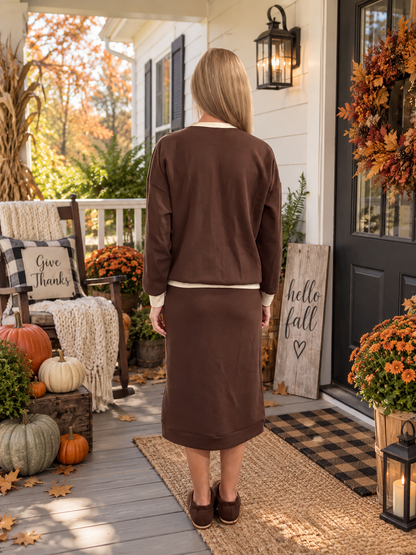 Kennedy Brown & Cream Skirt