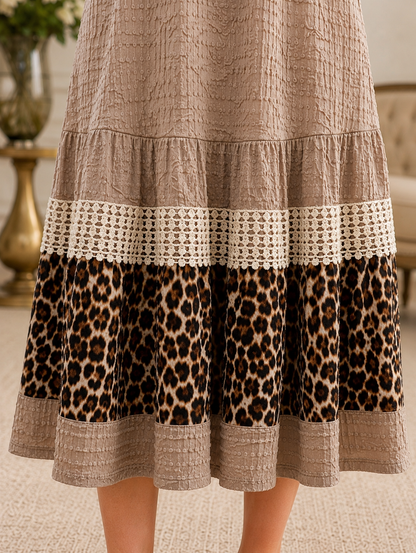 Keeley Tan Leopard Dress