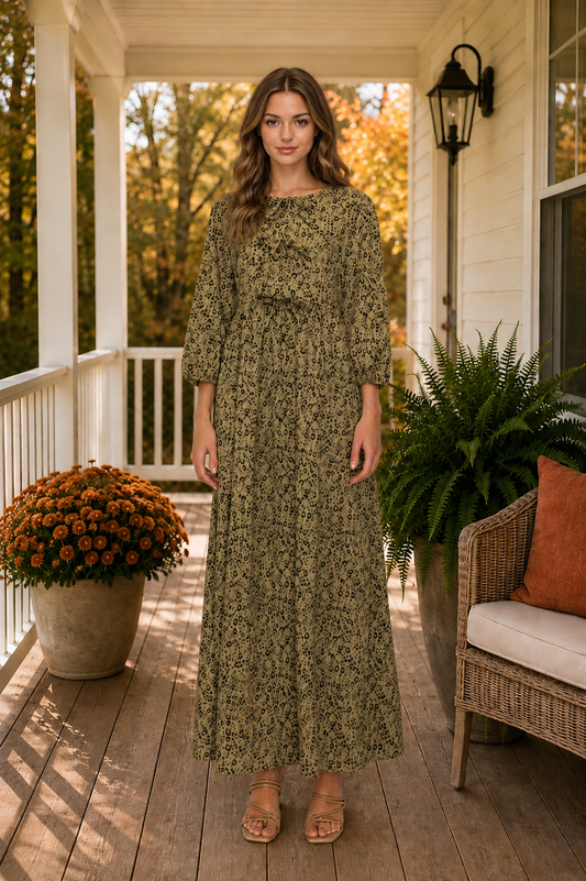 Crystal Fall Leopard Dress-2 Colors