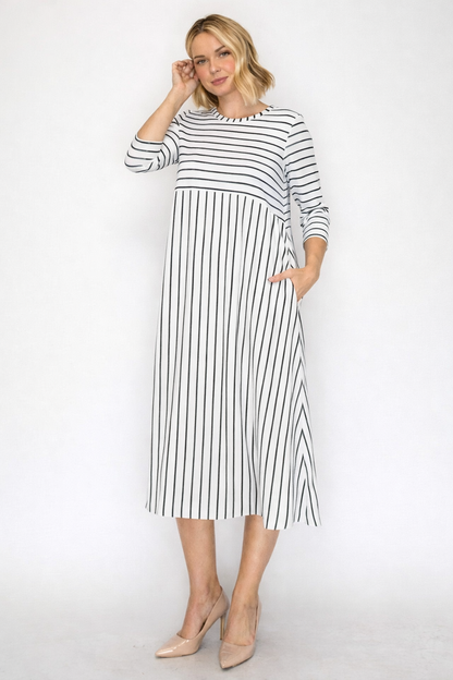Haley-Striped Dress-6 Colors
