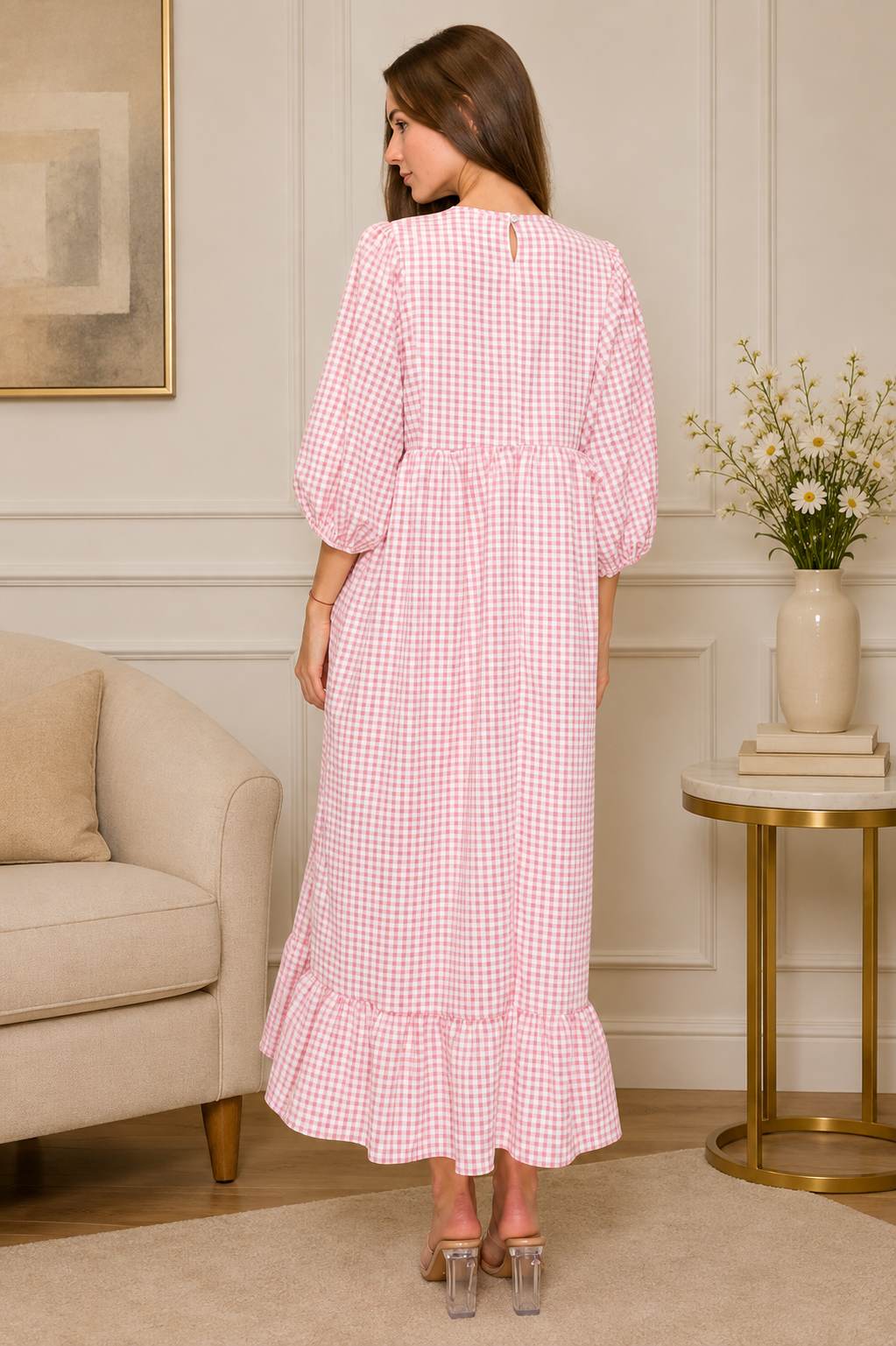 Pink Gingham Dress