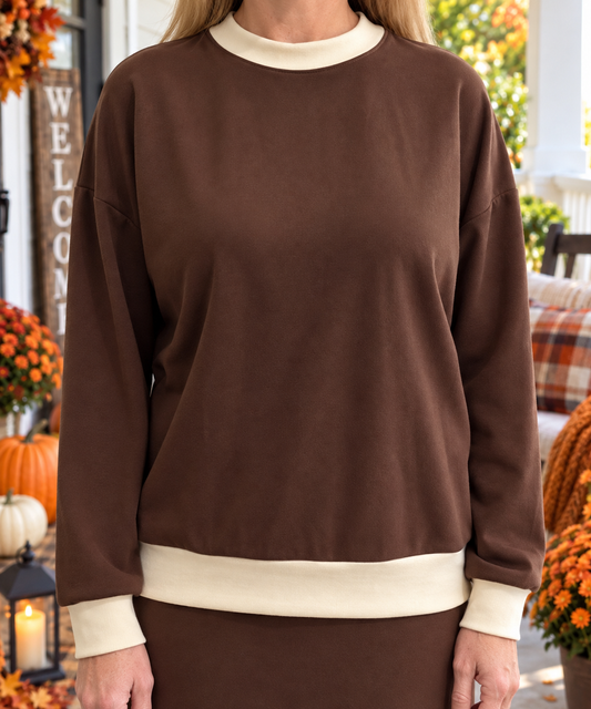 Kennedy Brown & Cream Sweatshirt