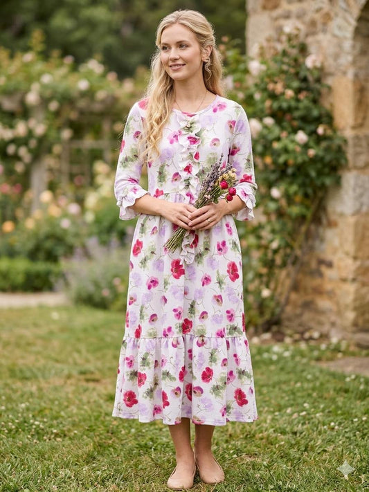 Petal Ruffle Dress-FINAL SALE