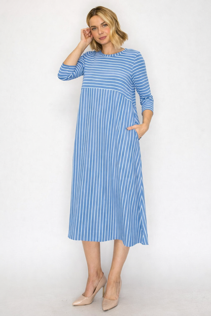 Haley-Striped Dress-6 Colors