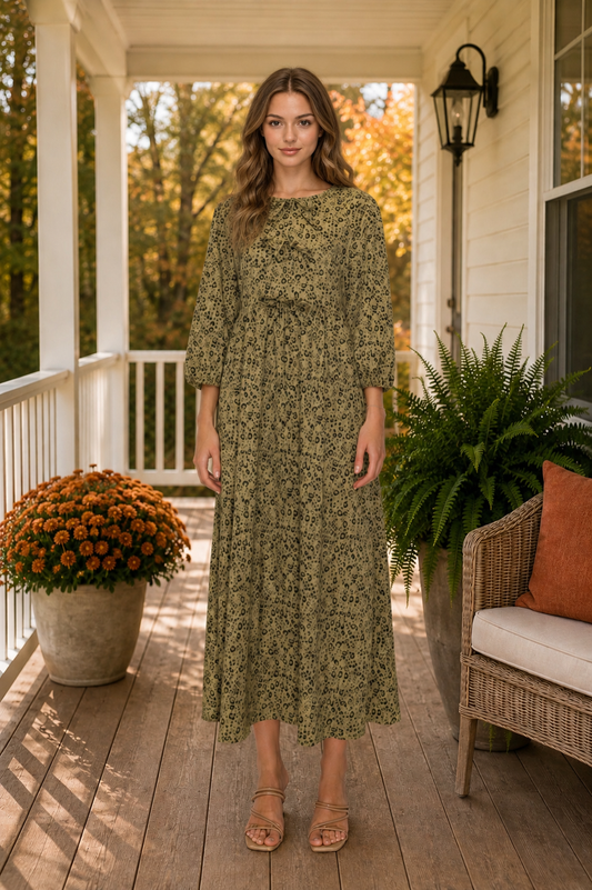 Crystal Fall Leopard Dress-2 Colors