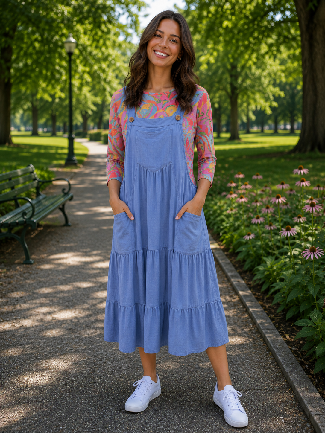 Olive-Overall Jumper Dress