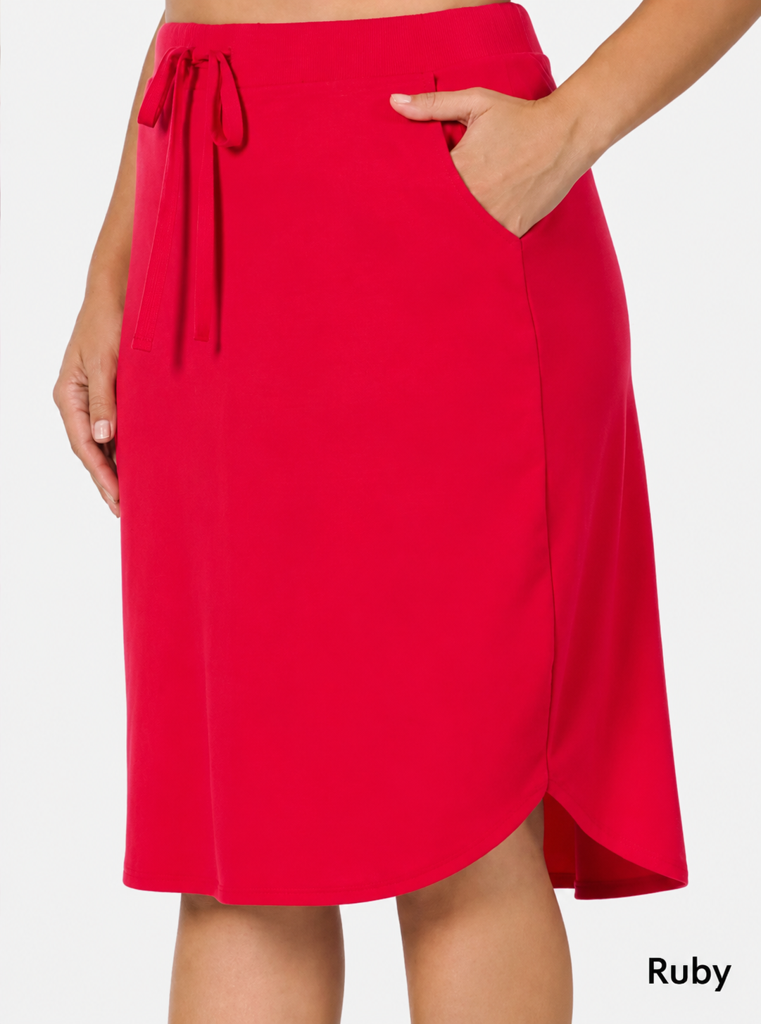 Zenana Tulip Hem Skirt-Final Sale