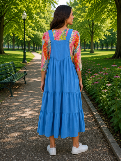 Olive-Overall Jumper Dress