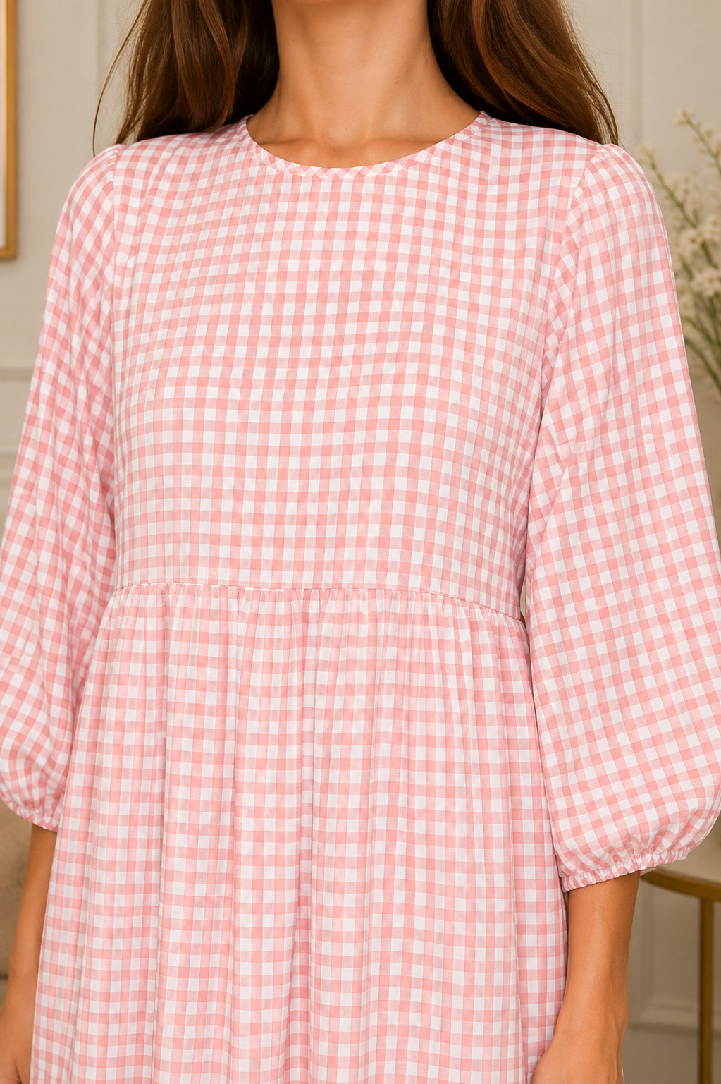 Pink Gingham Dress