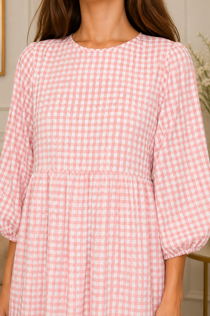 Pink Gingham Dress