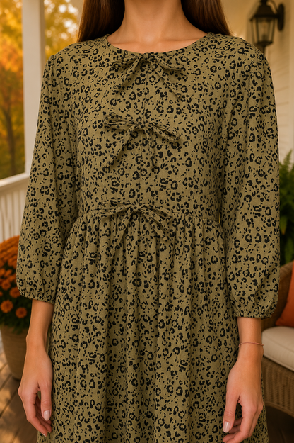 Crystal Fall Leopard Dress-2 Colors