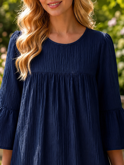 Keeley Navy Polka Dot Dress￼