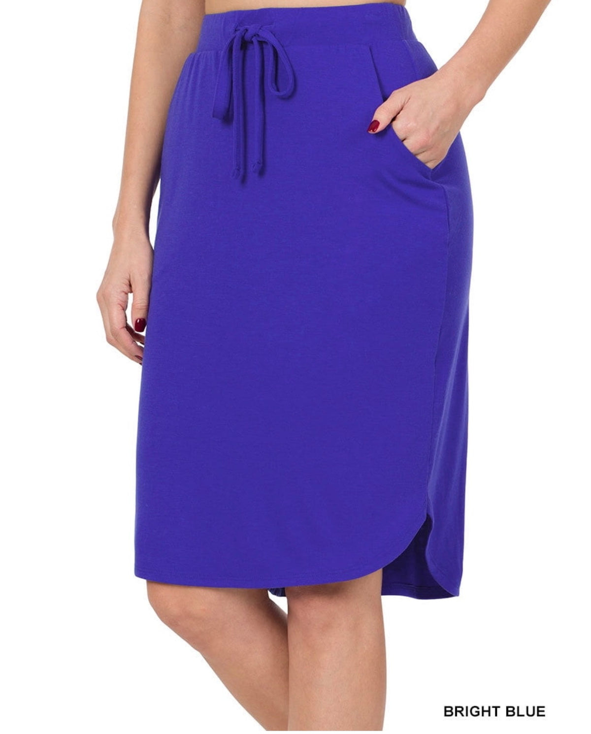 Zenana Tulip Hem Skirt-Final Sale