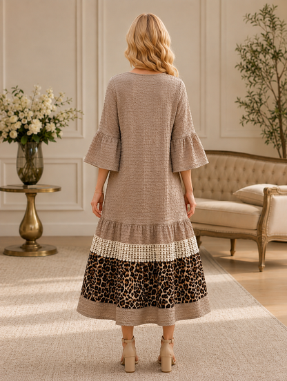 Keeley Tan Leopard Dress