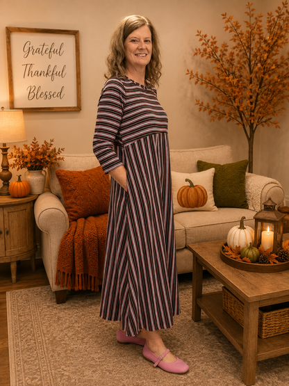Haley-Striped Dress