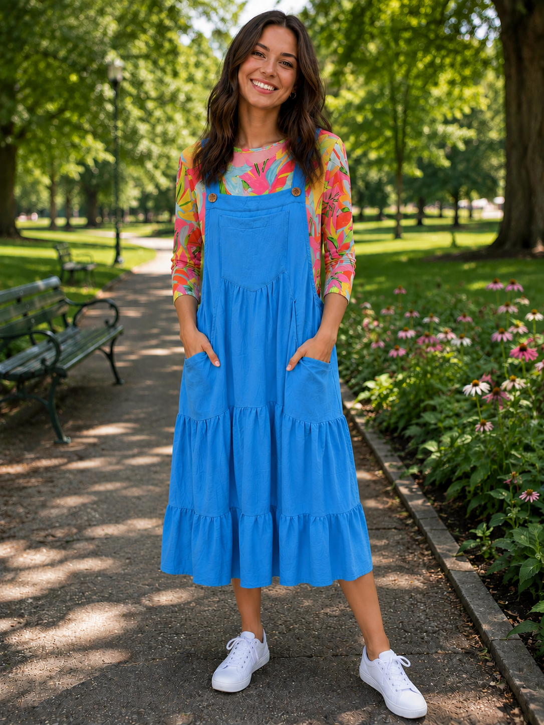 Olive-Overall Jumper Dress