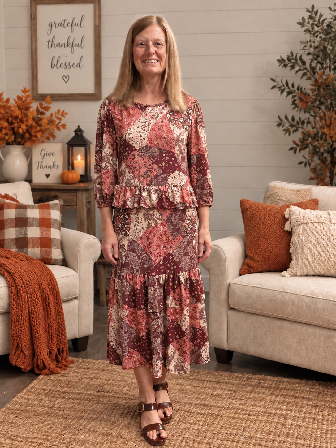 Darcy Burgundy Patch Dress