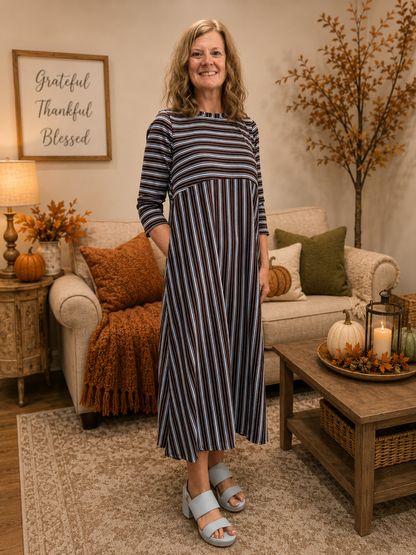 Haley-Striped Dress
