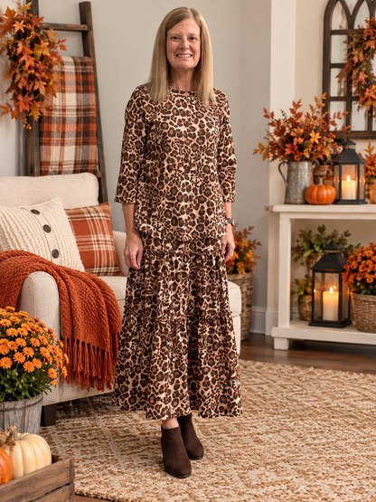 Liza Leopard Skirt Set
