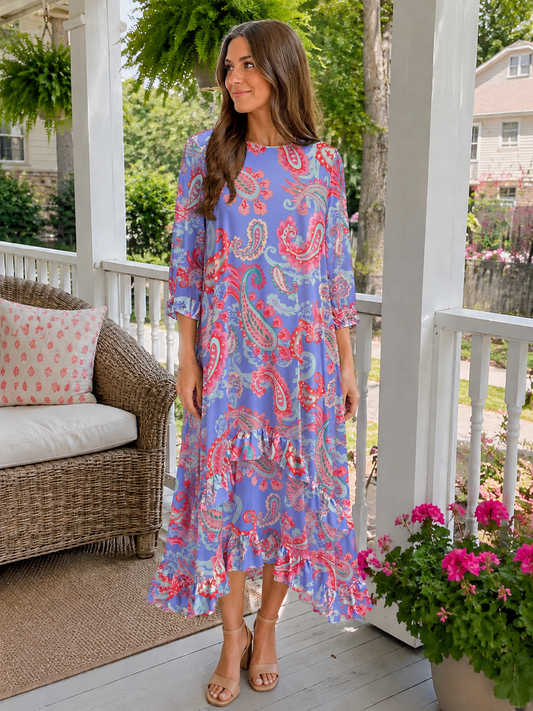 Pink Paisley Dress
