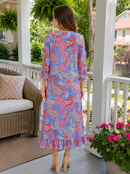 Pink Paisley Dress