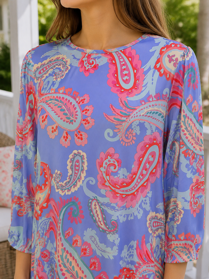 Pink Paisley Dress