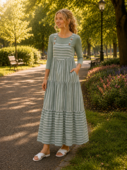 Sabrina Overall Jumper Dress-Sage Small-Large arriving 8/11/26